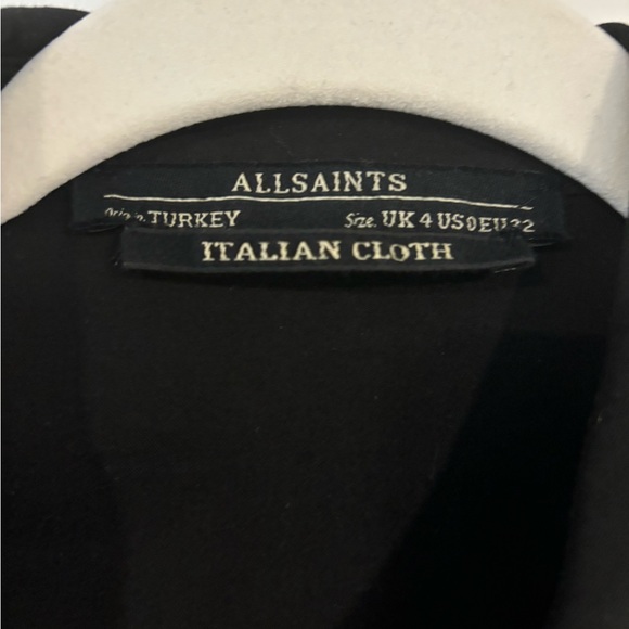 ALLSAINTS Women's Black Button Front Sleeveless Mel Shirt Dress Size US 0 - Picture 2 of 9